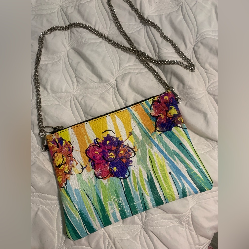 Floral nappa leathe crossbody Bag, Seamstress for the band